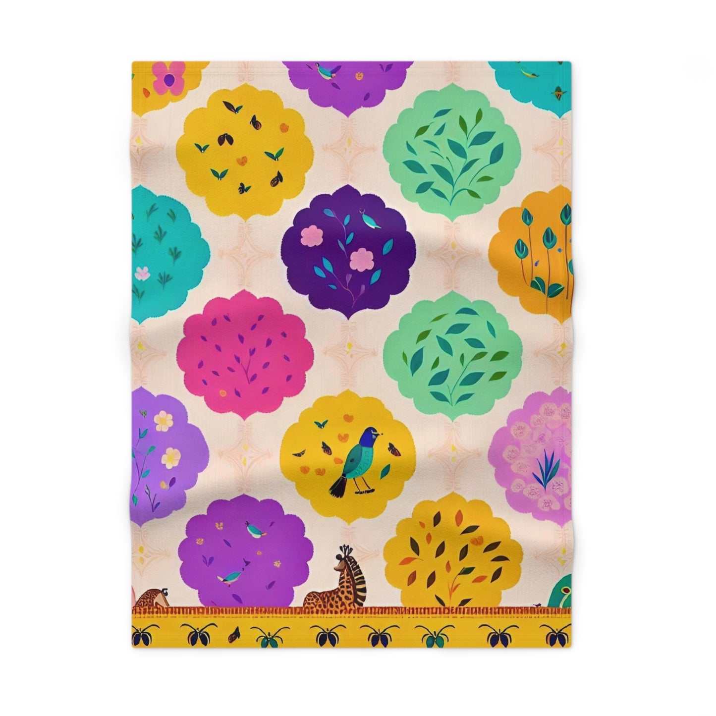 Floral Rounds Designed Blanket