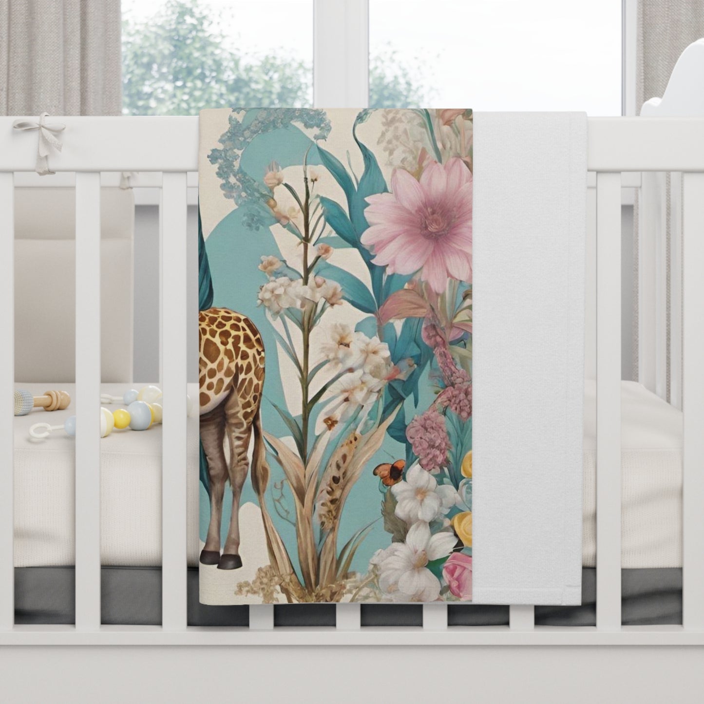 Giraffe Oasis Baby Blanket