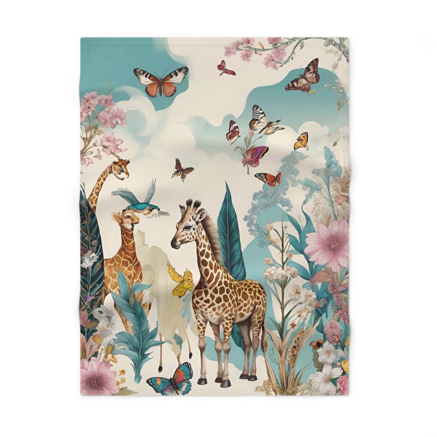 Giraffe Oasis Baby Blanket