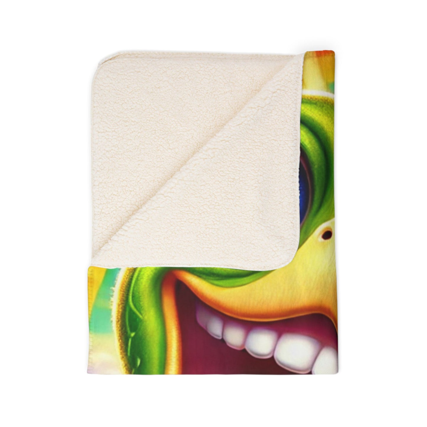 Happy Turtle Fleece Sherpa Blanket