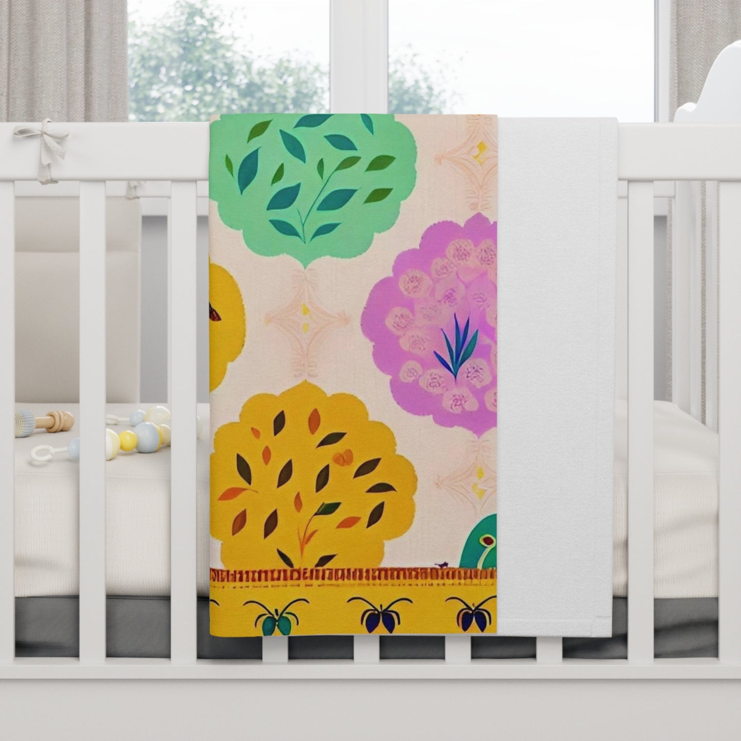 Floral Rounds Designed Blanket