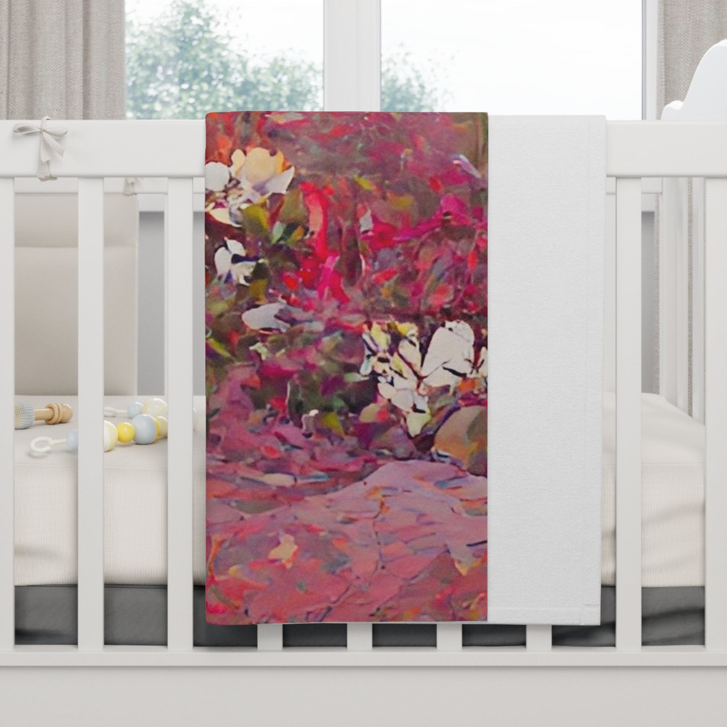 Spring in Fall Personalized Fleece Baby Blanket