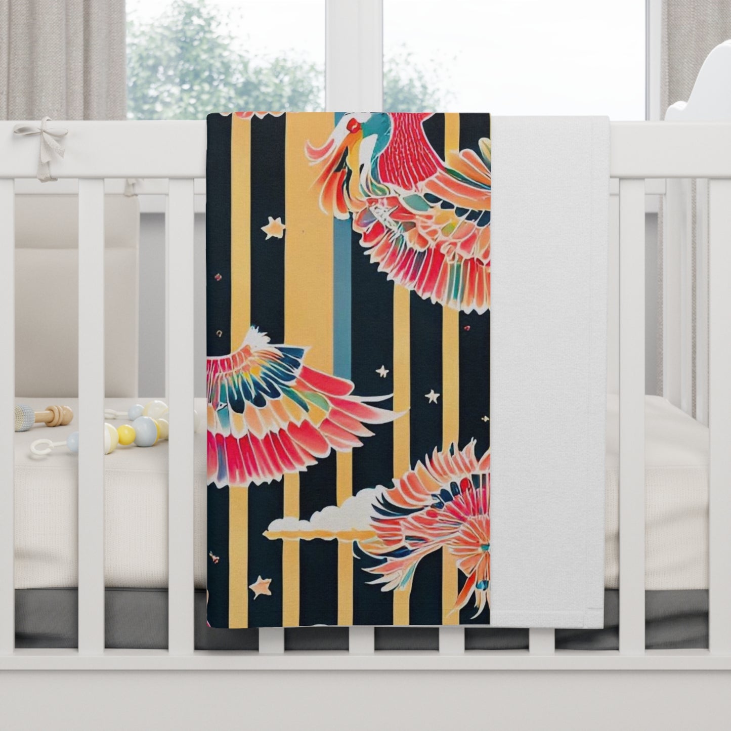 Starlight Pelican Personalized Fleece Baby Blanket