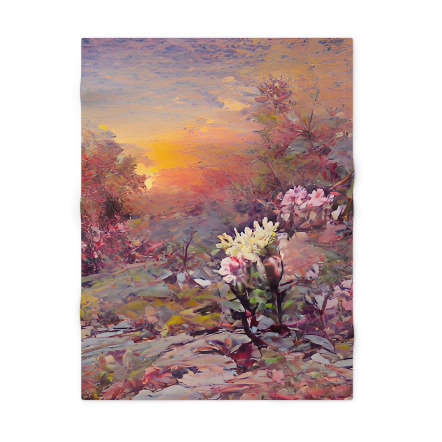 Personalized Sunset on the Mount Baby Blanket Gift