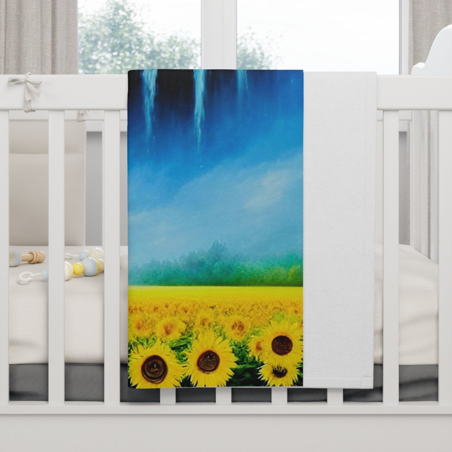 Sunflower Sky Personalized Baby Blanket