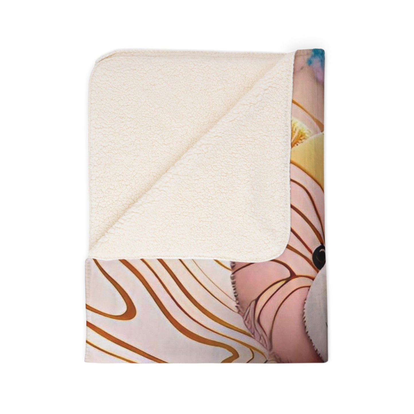 Bubblegum Bear Fleece Sherpa Blanket