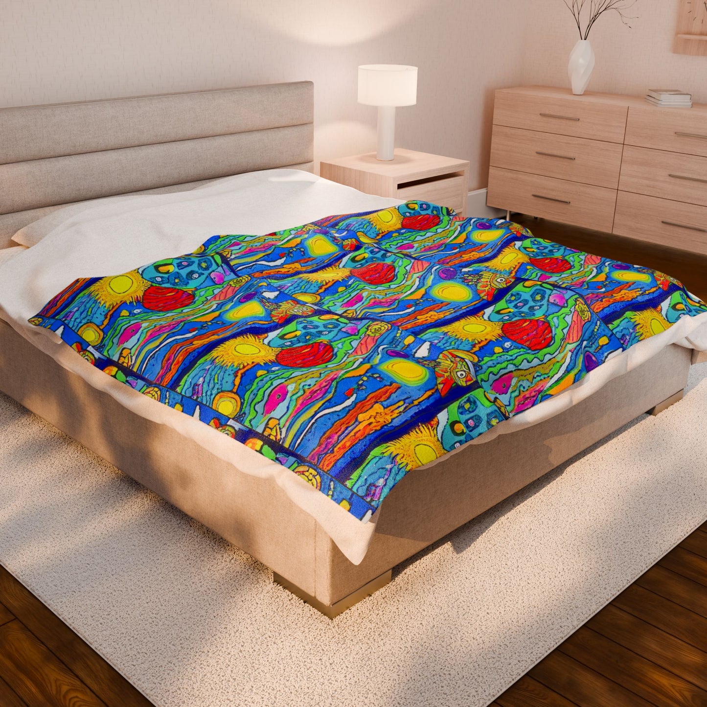Vintage Childhood Velveteen Plush Blanket