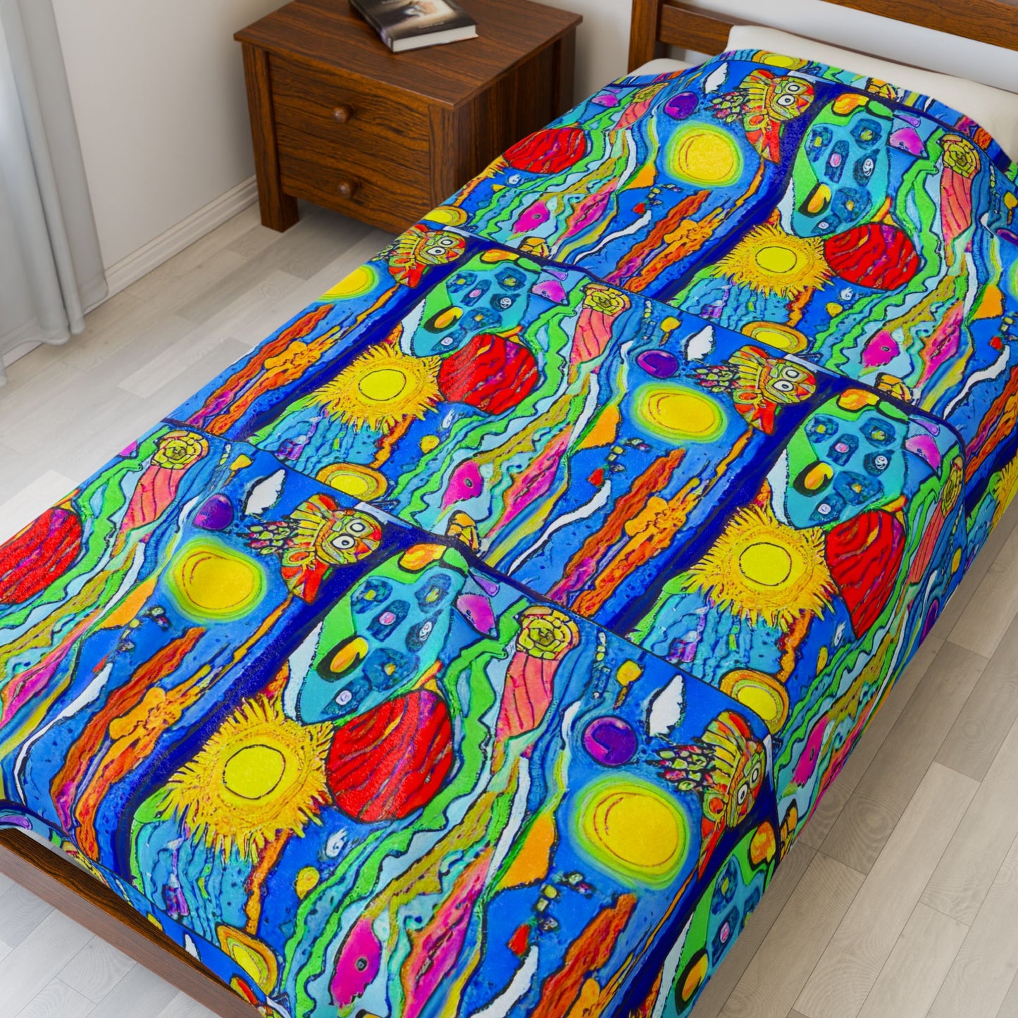 Vintage Childhood Velveteen Plush Blanket