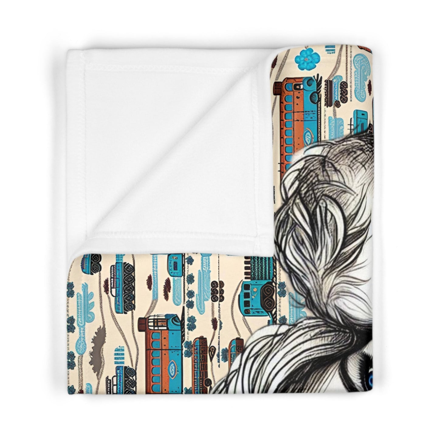 Blues& Trains Baby Blanket