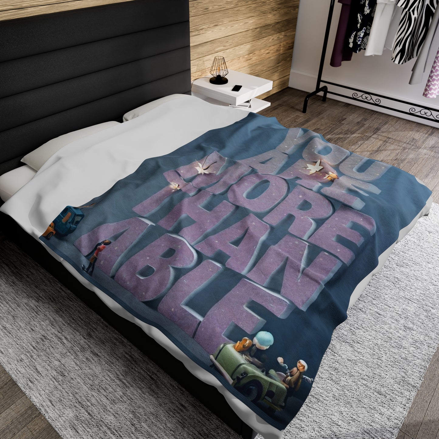 You Are More Velveteen Plush Blanket