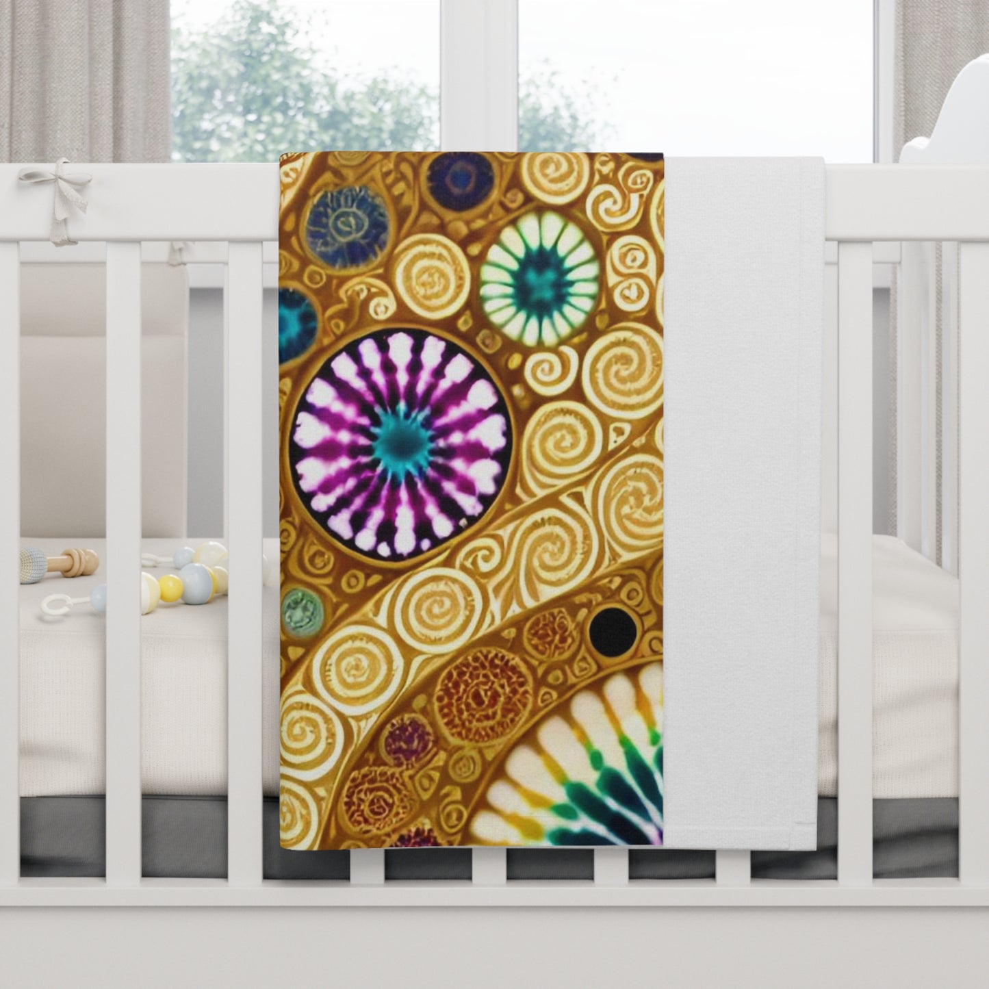 Personalized Trees of Color Fleece Baby Blanket