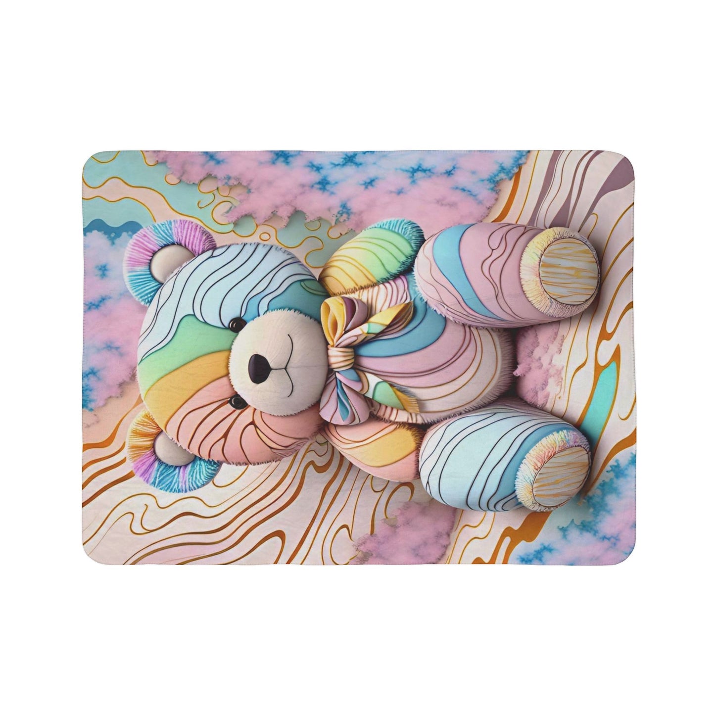 Bubblegum Bear Fleece Sherpa Blanket