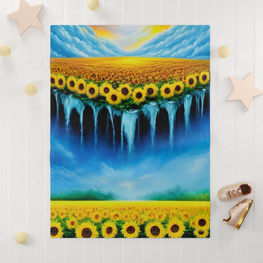 Sunflower Sky Personalized Baby Blanket