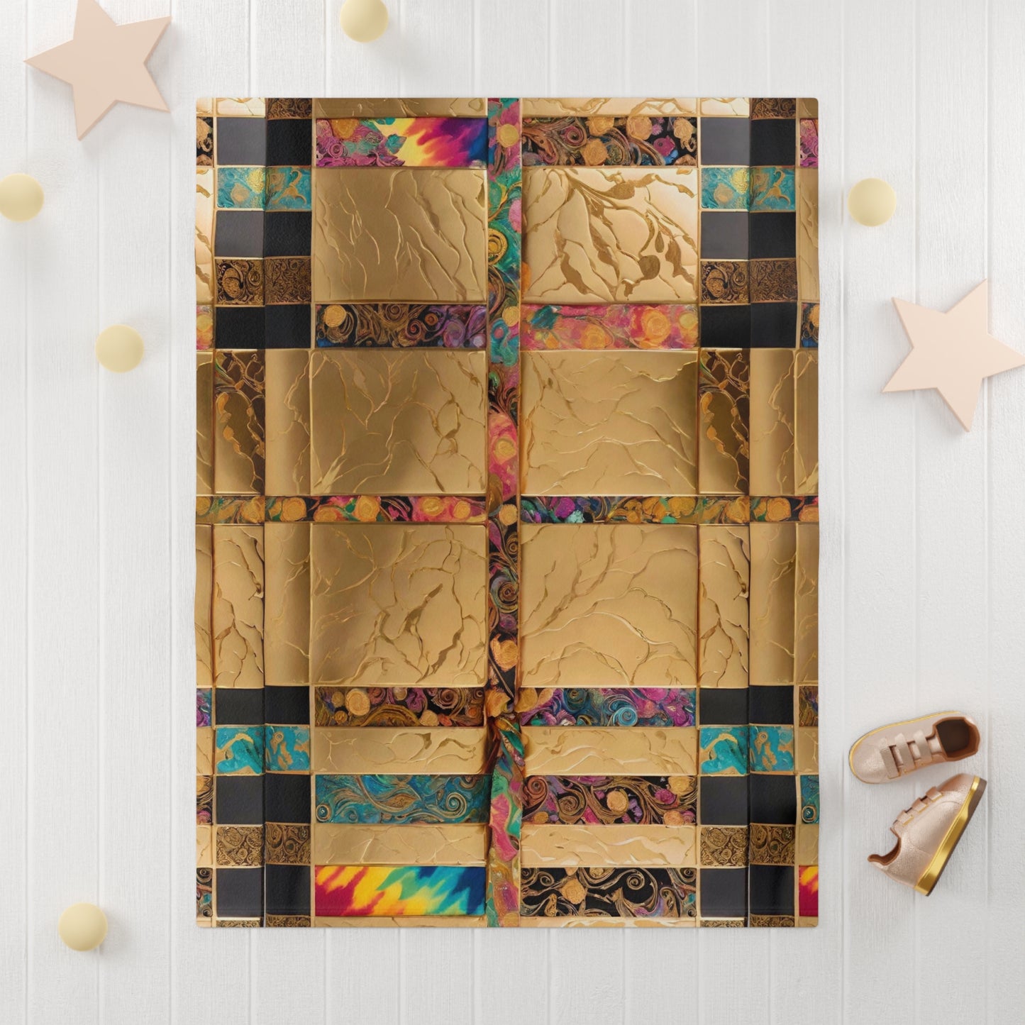 Bursts of the Rainbow Baby Blanket