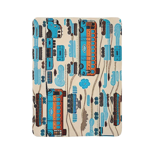 All Aboard Fleece Sherpa Blanket
