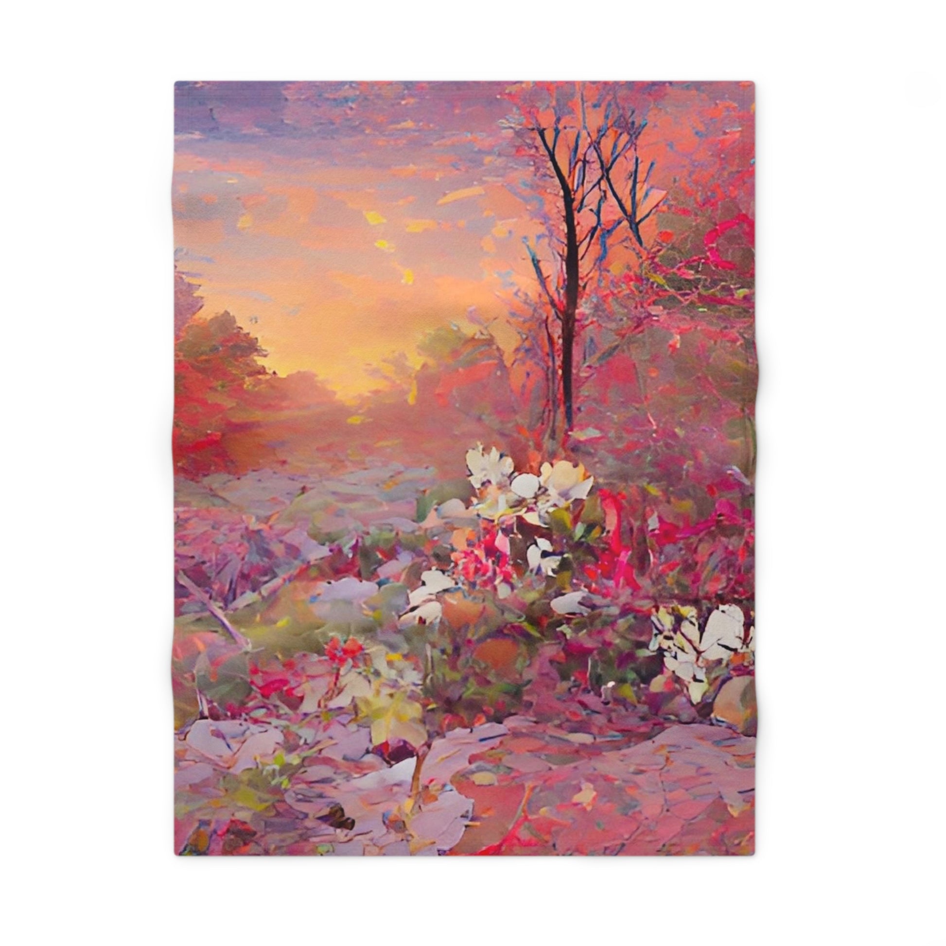 Spring in Fall Personalized Fleece Baby Blanket