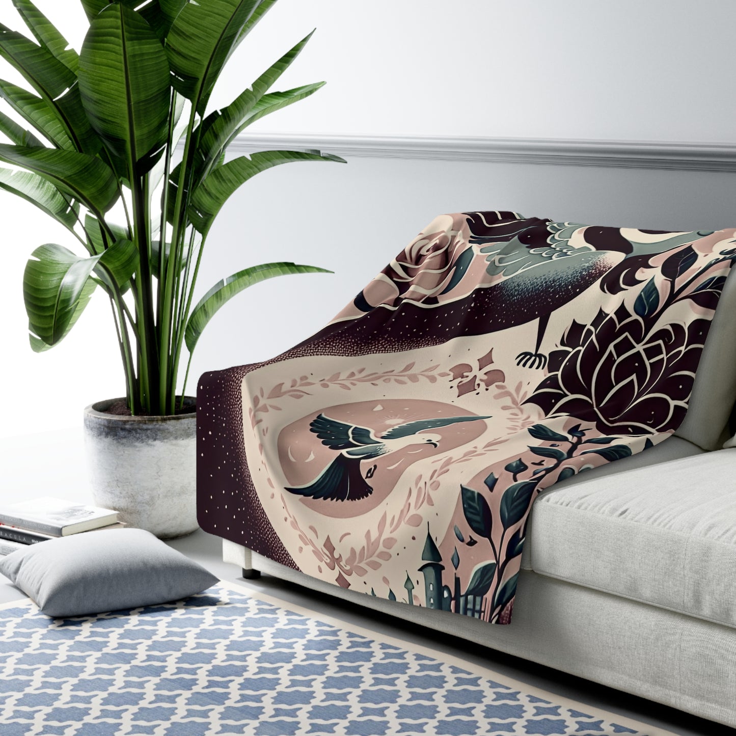 Angels Dove Fleece Blanket