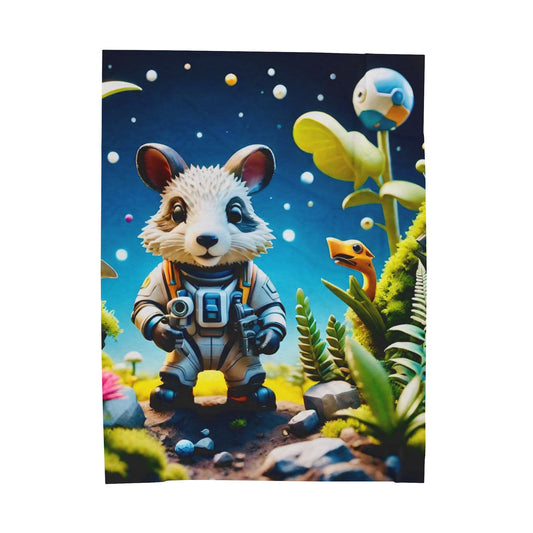 Space Cadet Velveteen Plush Blanket