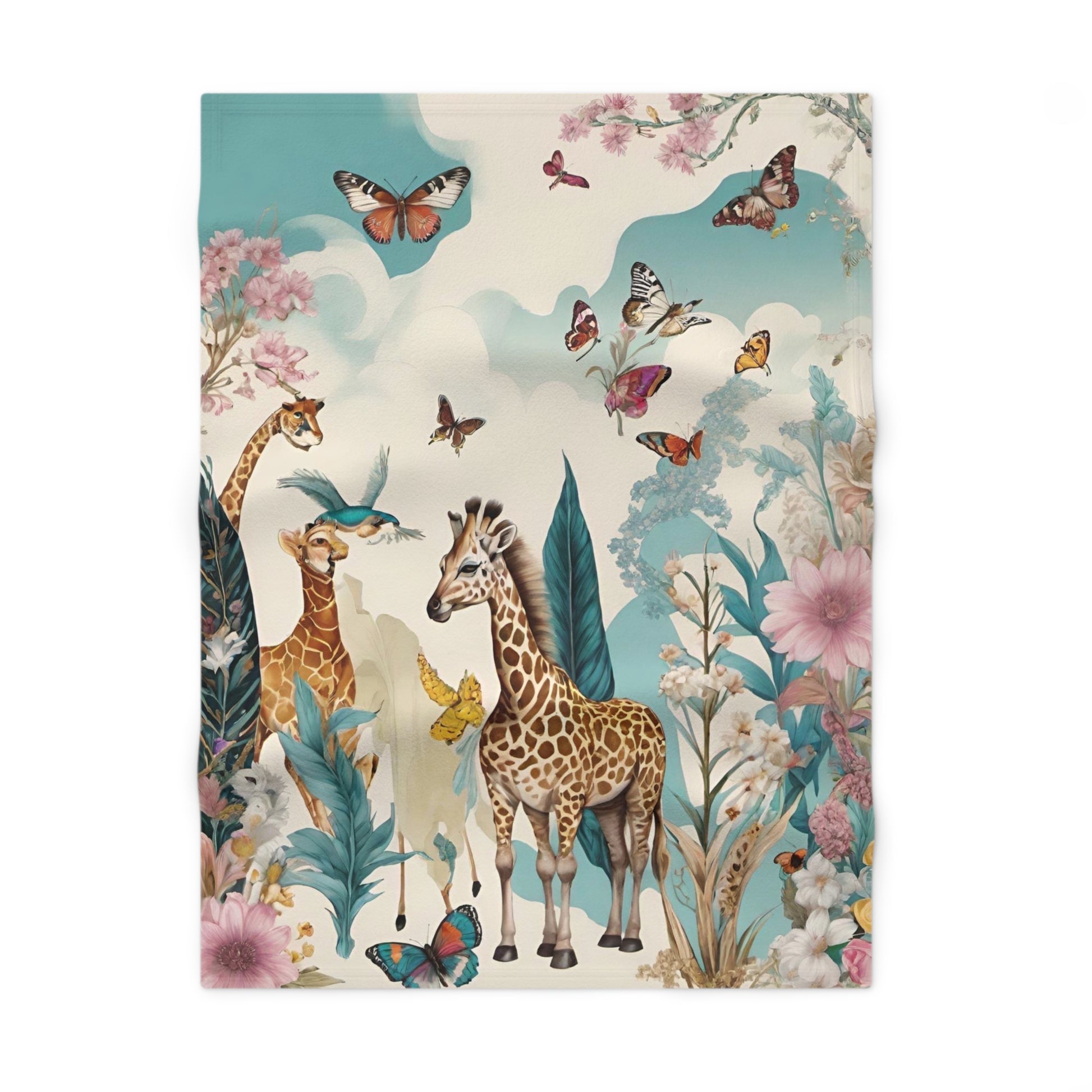 Giraffe Oasis Baby Blanket