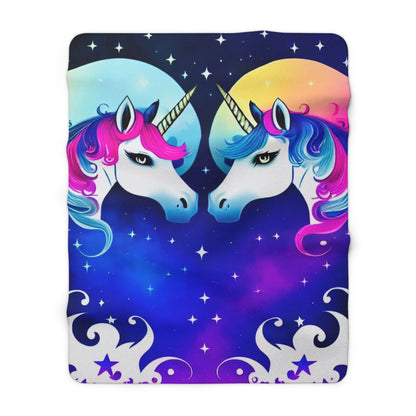 Unicorn Sky Sherpa Fleece Blanket