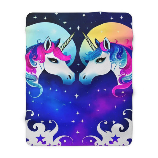 Unicorn Sky Sherpa Fleece Blanket