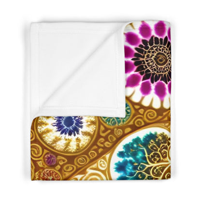 Personalized Trees of Color Fleece Baby Blanket