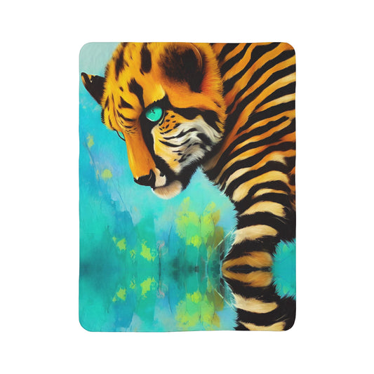 Tiger River Fleece Sherpa Blanket