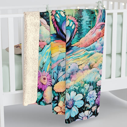 Bear Bow Sherpa Fleece Blanket