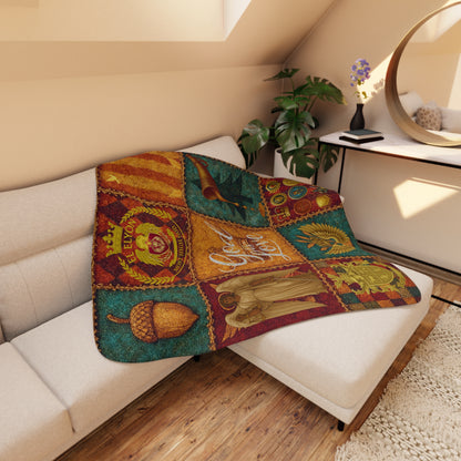 Goshen Bethel Cozy Tan Sherpa Blanket, Warm Fleece Throw, Spiritual Decor, Gifts for Faith Lovers, Meditation Blanket, Home Comfort