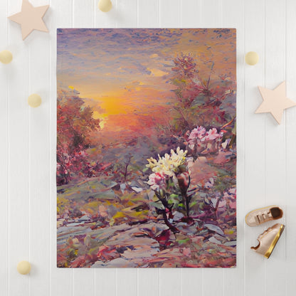 Personalized Sunset on the Mount Baby Blanket Gift