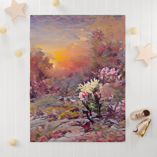 Personalized Sunset on the Mount Baby Blanket Gift