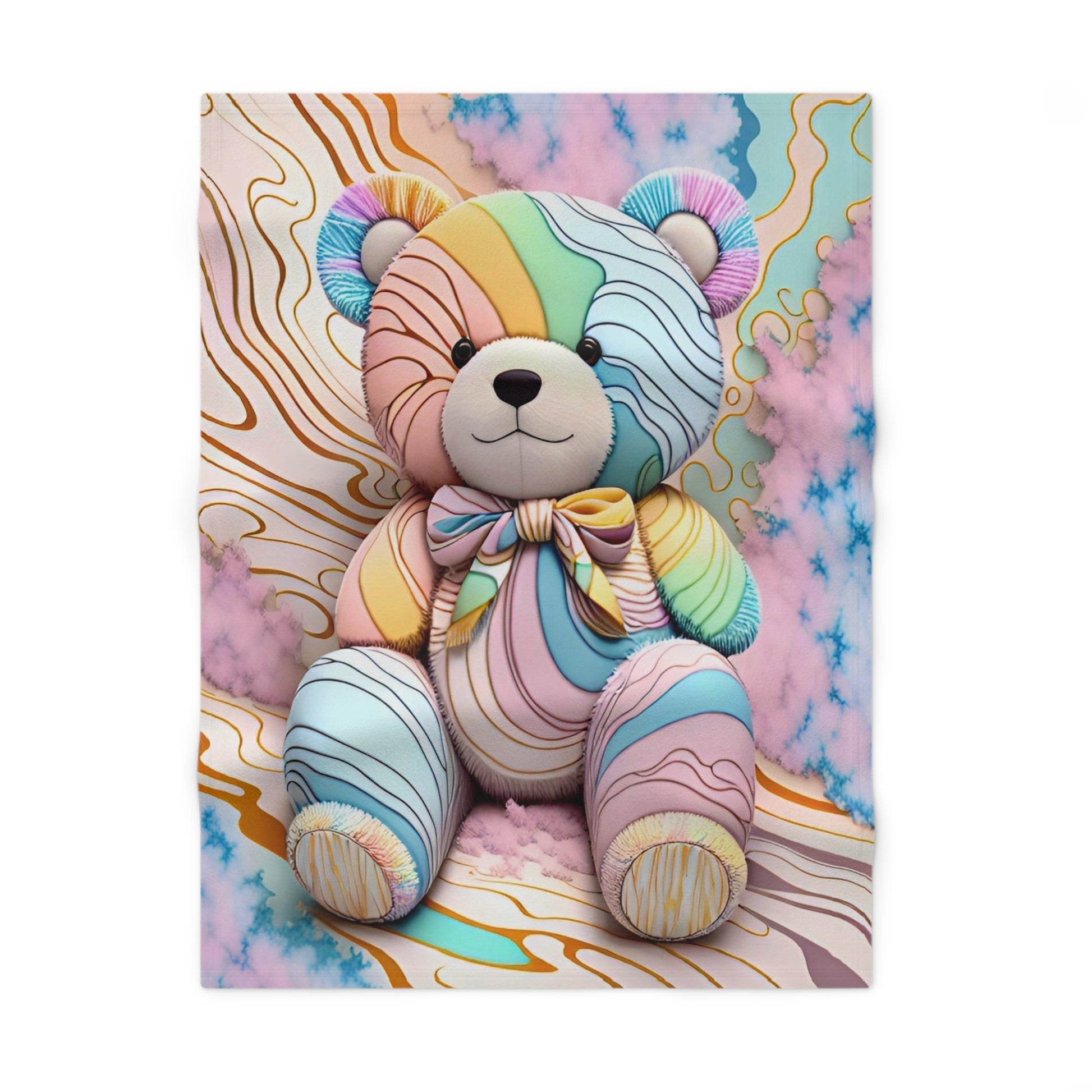 Bubblegum Bear Baby Blanket