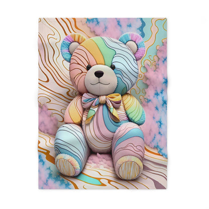 Bubblegum Bear Baby Blanket