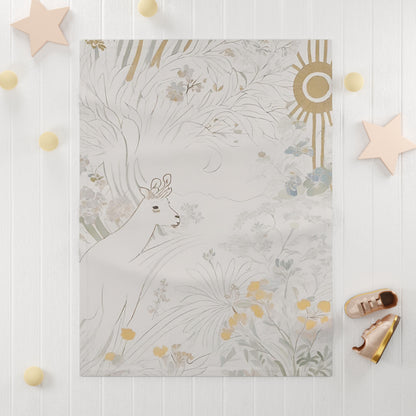 Deer Printed Baby Blanke