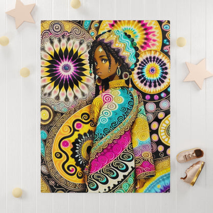 Swirls of Love Personalized Baby Blanket