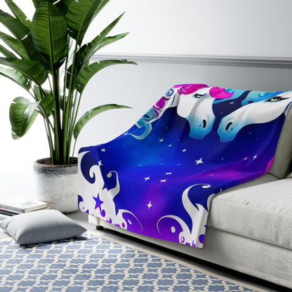 Unicorn Sky Sherpa Fleece Blanket