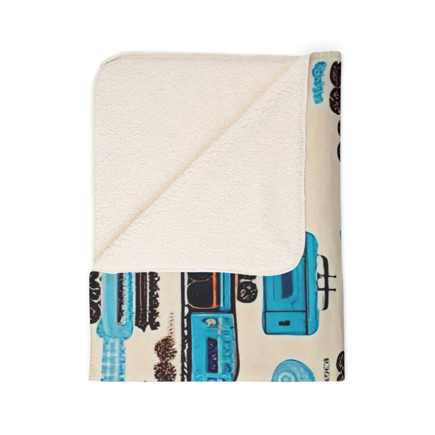 All Aboard Fleece Sherpa Blanket