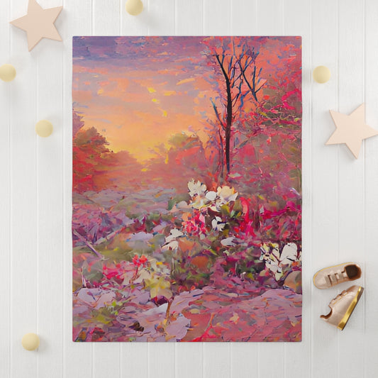 Spring in Fall Personalized Fleece Baby Blanket