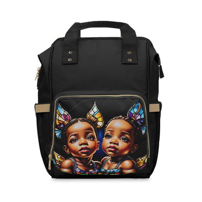 Customizable Diaper Bag, Personalized Baby Gift, Baby Bag with Art, New Mom Essentials, Baby Care Bag, Twin Glow