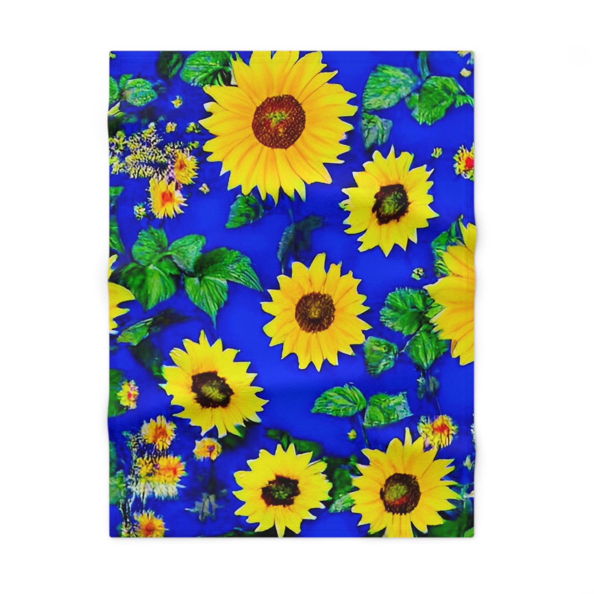 Soft Personalized Sunflower Baby Blanket