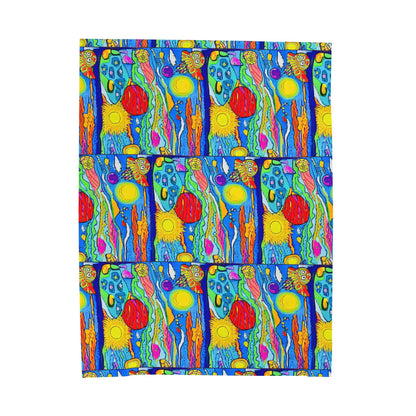 Vintage Childhood Velveteen Plush Blanket